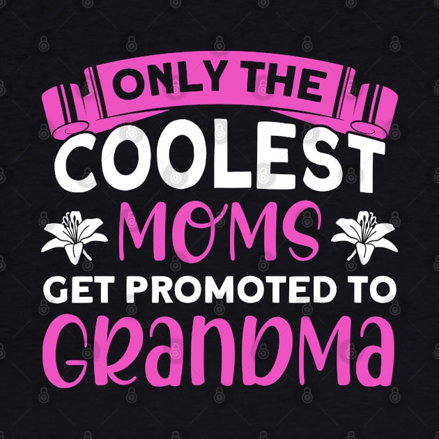 Coolest Moms Get Promoted To Grandma Grandmother by Toeffishirts